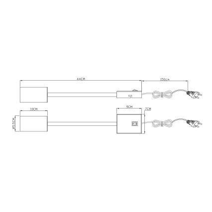 Globo - Candeeiro de parede flexível 1xGU10/25W/230V branco