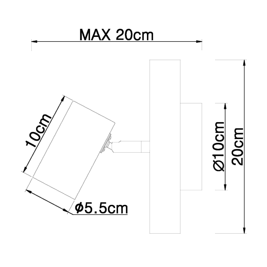 Globo - Foco de parede 1xGU10/5W/230V madeira/metal