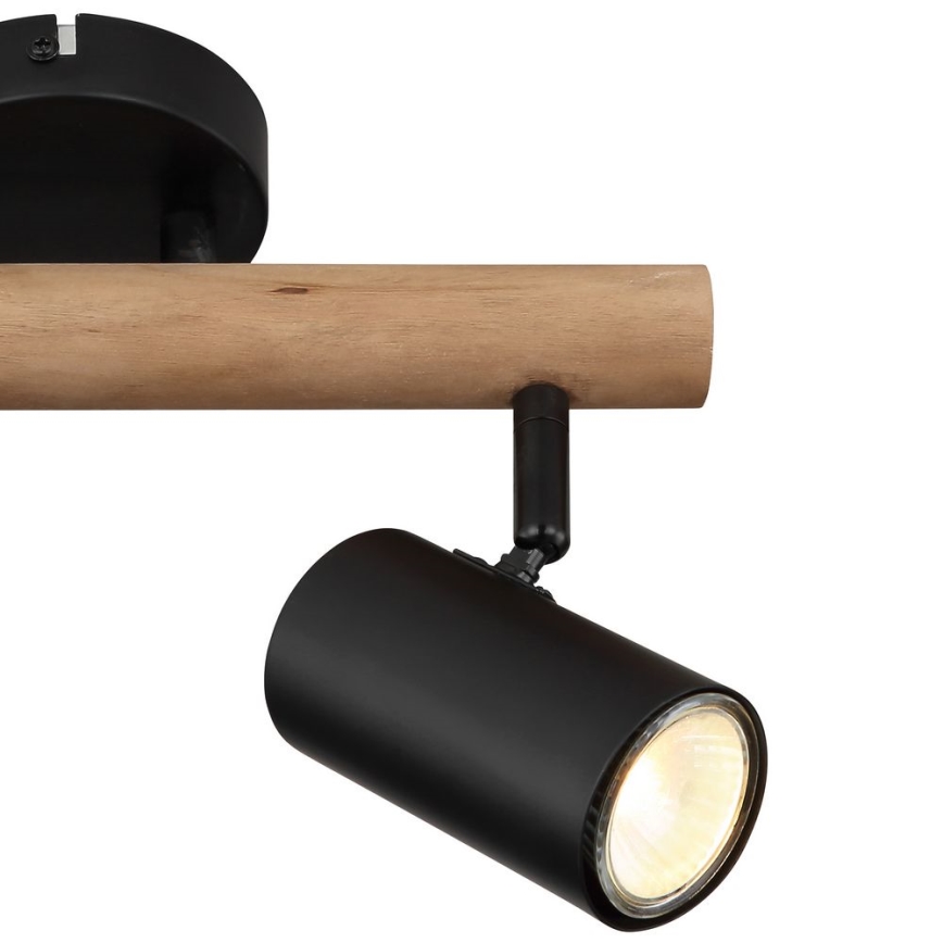 Globo - Foco 2xGU10/5W/230V madeira/metal