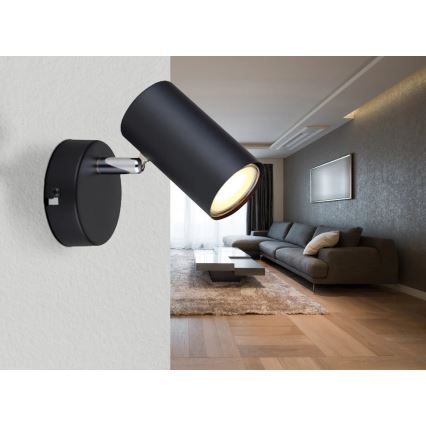 Globo - Foco de parede 1xGU10/25W/230V preto