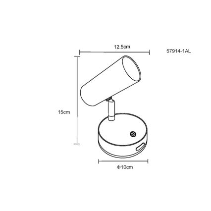 Globo - Foco de parede LED com regulação LED/0,4W/3,7V 1800 mAh