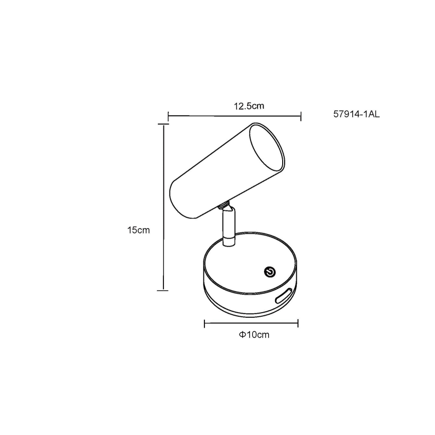 Globo - Foco de parede LED com regulação LED/0,4W/3,7V 1800 mAh