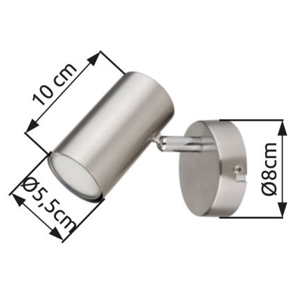 Globo - Foco de parede 1xGU10/25W/230V cromado mate