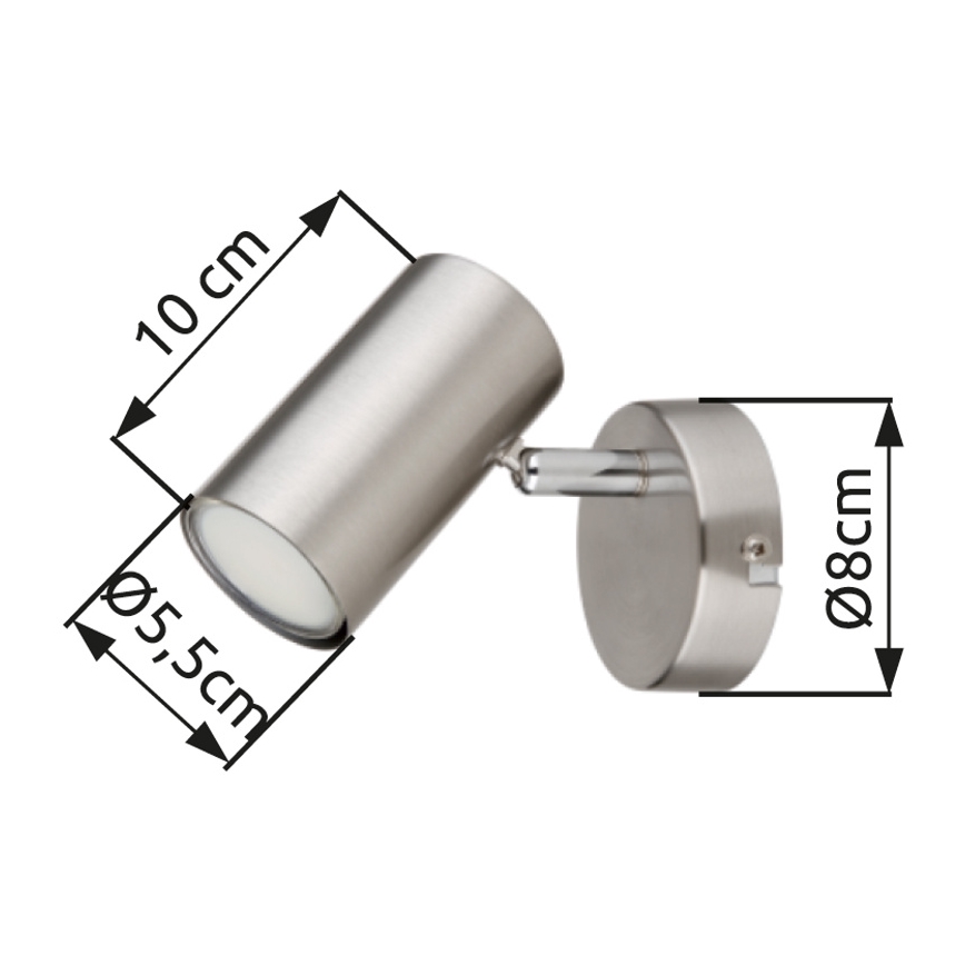 Globo - Foco de parede 1xGU10/25W/230V cromado mate