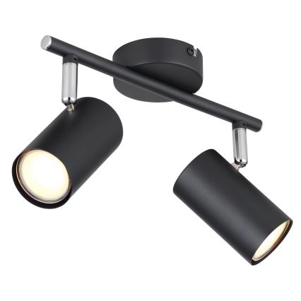 Globo - Foco 2xGU10/25W/230V preto