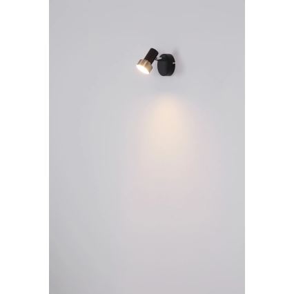 Globo - Foco de parede 1xGU10/25W/230V preto/dourado