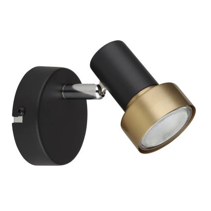 Globo - Foco de parede 1xGU10/25W/230V preto/dourado
