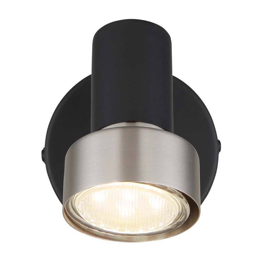 Globo - Foco de parede 1xGU10/25W/230V preto/prateado