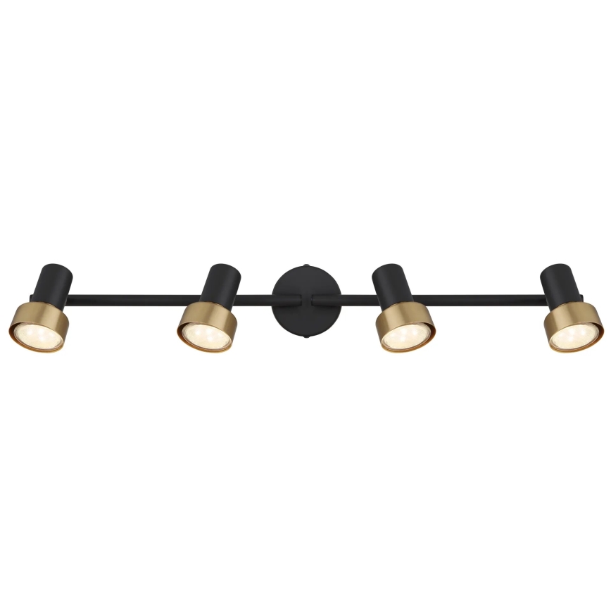 Globo - Foco  4xGU10/25W/230V preto/dourado