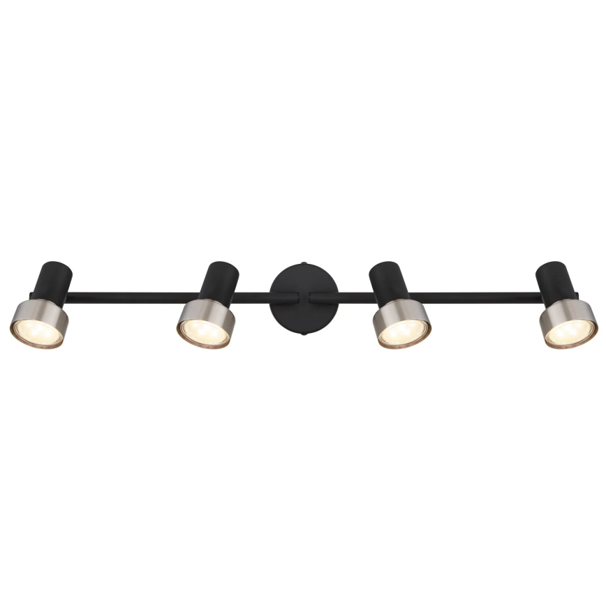 Globo - Foco  4xGU10/25W/230V preto/prateado