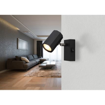 Globo - Foco de parede 1xGU10/25W/230V preto