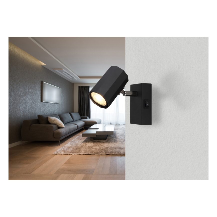 Globo - Foco de parede 1xGU10/25W/230V preto