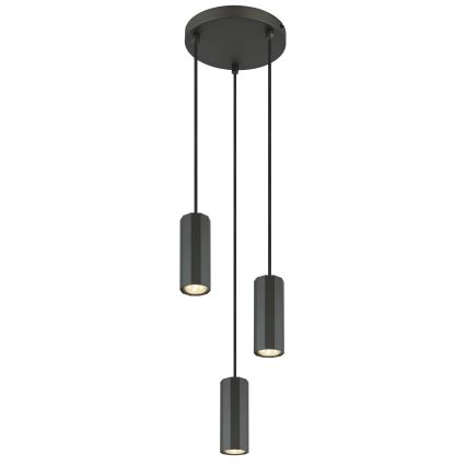 Globo - Candeeiro suspenso 3xGU10/25W/230V preto
