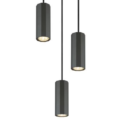 Globo - Candeeiro suspenso 3xGU10/25W/230V preto