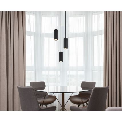 Globo - Candeeiro suspenso 3xGU10/25W/230V preto