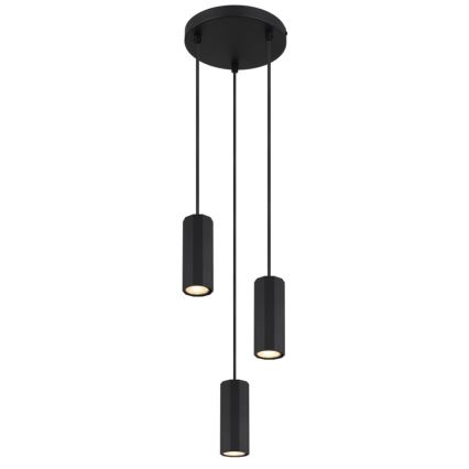 Globo - Candeeiro suspenso 3xGU10/25W/230V preto