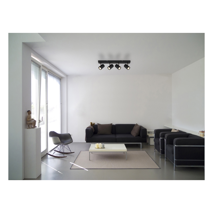 Globo - Foco 4xGU10/25W/230V preto