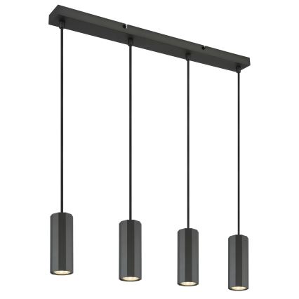 Globo - Candeeiro suspenso 4xGU10/25W/230V preto