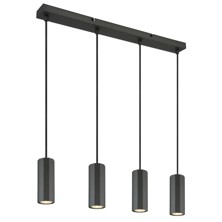 Globo - Candeeiro suspenso 4xGU10/25W/230V preto