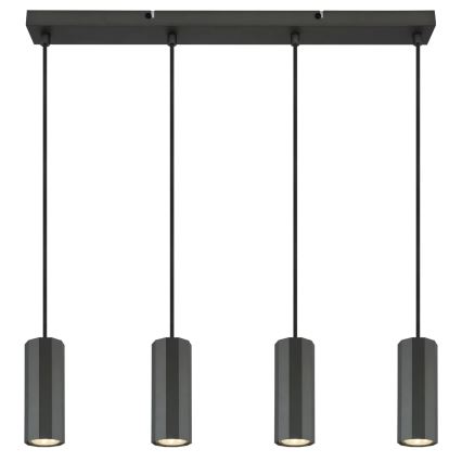 Globo - Candeeiro suspenso 4xGU10/25W/230V preto