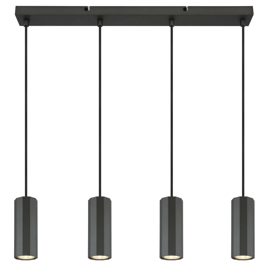 Globo - Candeeiro suspenso 4xGU10/25W/230V preto