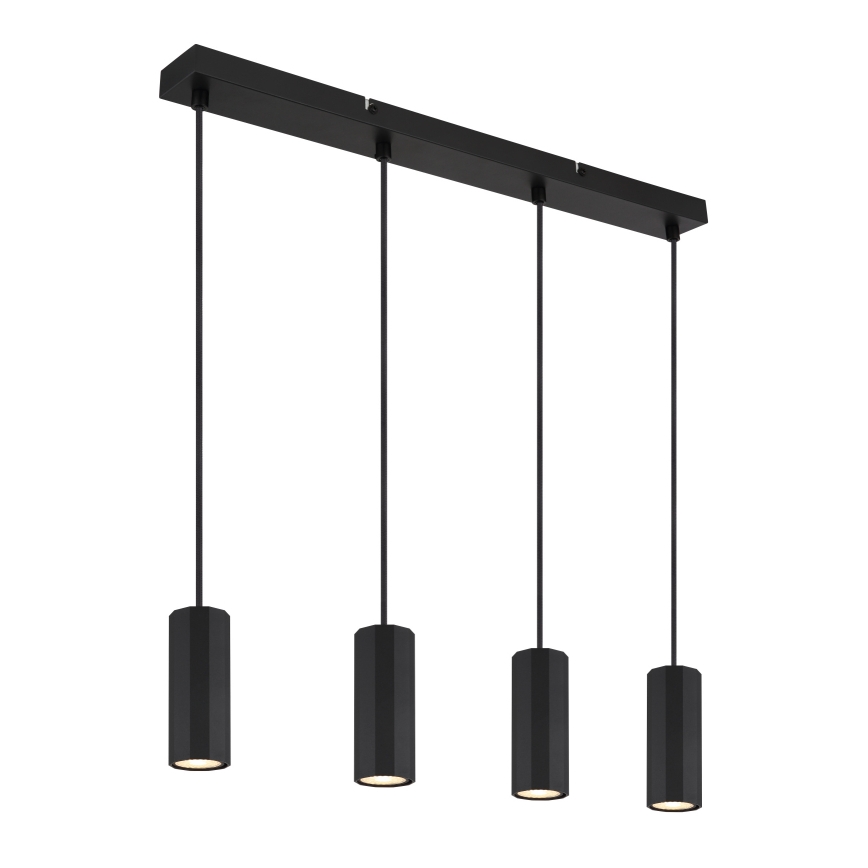 Globo - Candeeiro suspenso 4xGU10/25W/230V preto