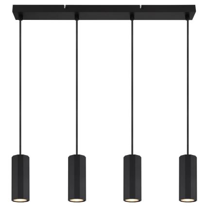 Globo - Candeeiro suspenso 4xGU10/25W/230V preto