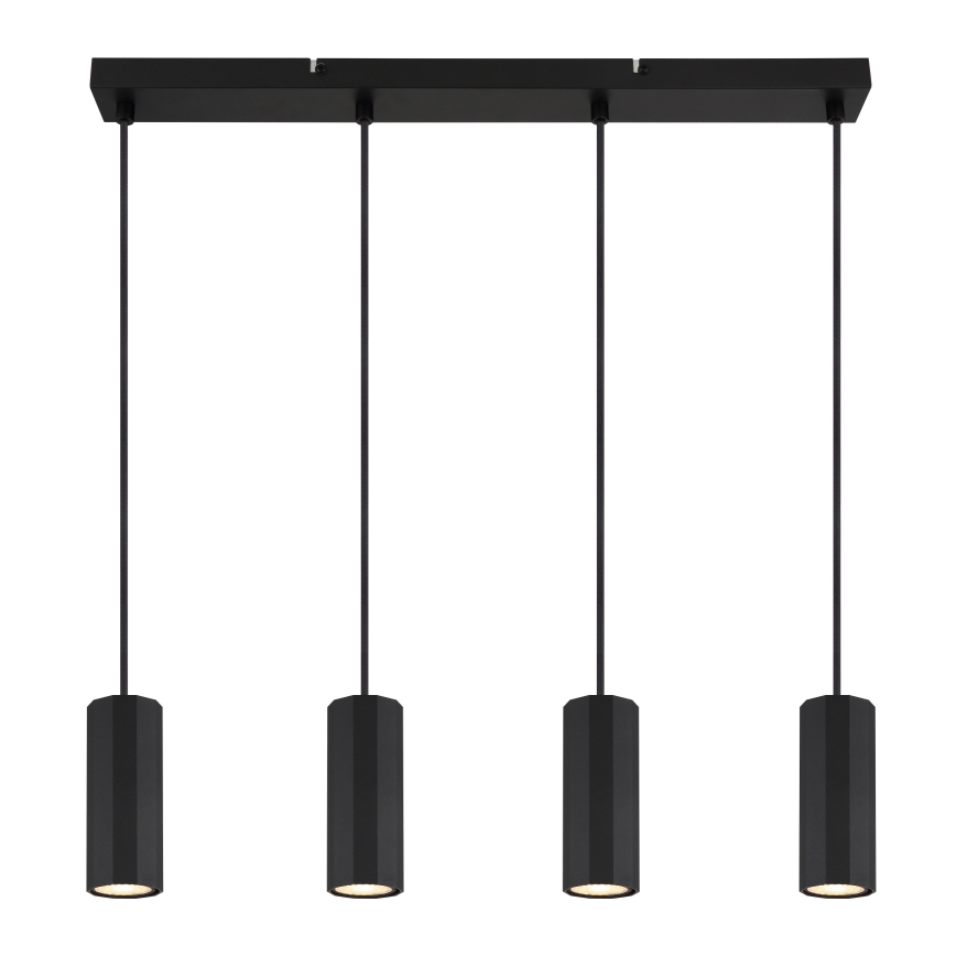 Globo - Candeeiro suspenso 4xGU10/25W/230V preto