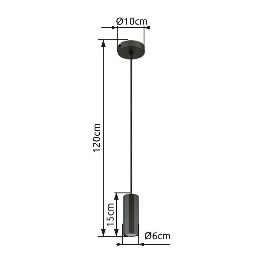 Globo - Candeeiro suspenso 1xGU10/25W/230V preto