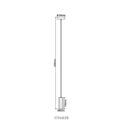 Globo - Candeeiro suspenso 1xGU10/25W/230V preto