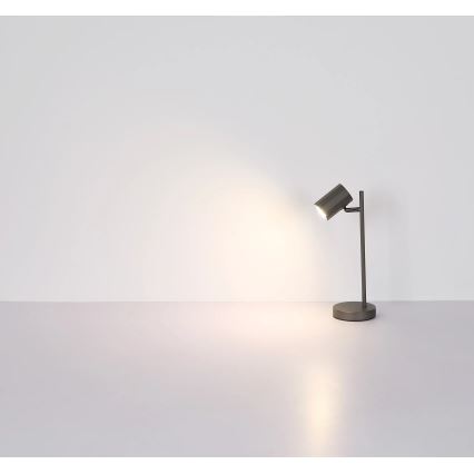 Globo - Candeeiro de mesa 1xGU10/5W/230V castanho