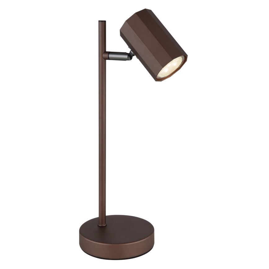 Globo - Candeeiro de mesa 1xGU10/5W/230V castanho