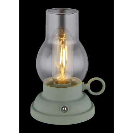 Globo - Candeeiro de mesa tátil LED flexível com regulação LED/1W/3,7V 1200 mAh verde