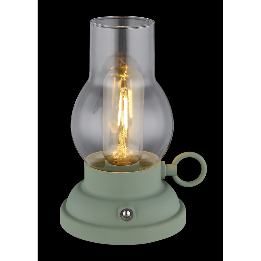 Globo - Candeeiro de mesa tátil LED flexível com regulação LED/1W/3,7V 1200 mAh verde