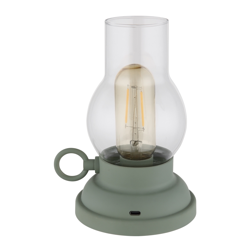 Globo - Candeeiro de mesa tátil LED flexível com regulação LED/1W/3,7V 1200 mAh verde