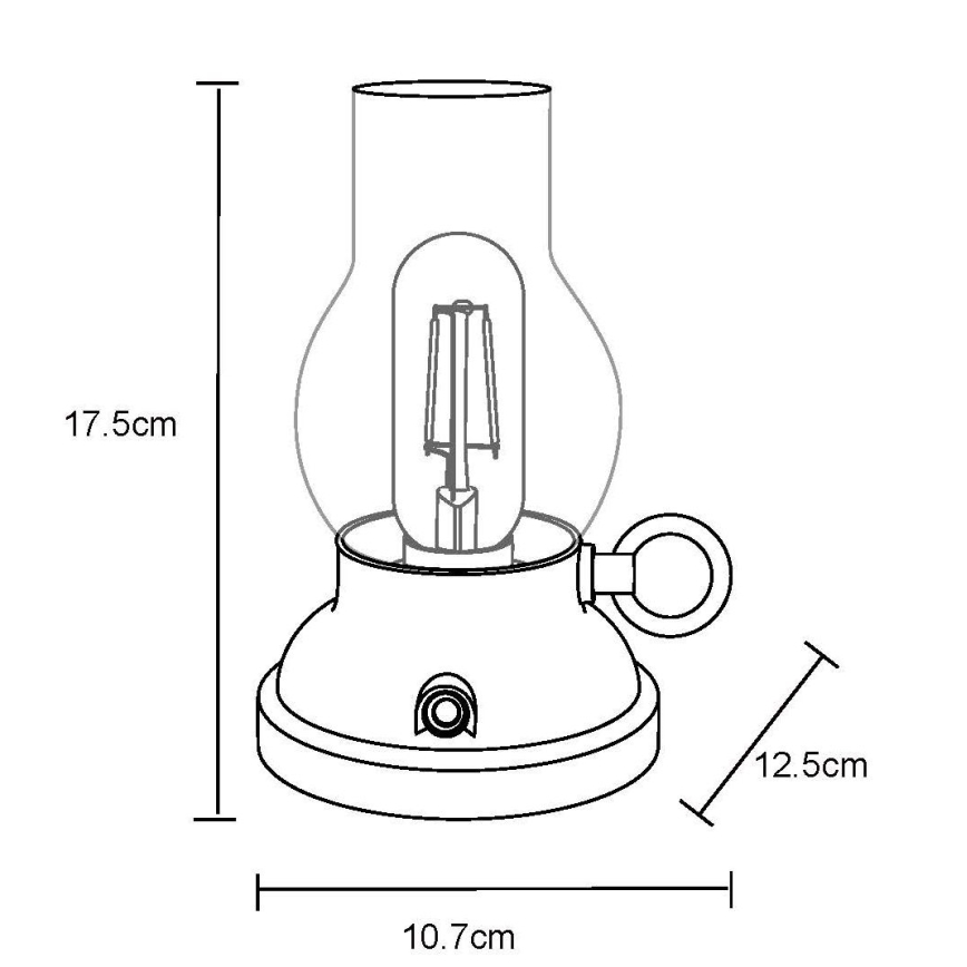 Globo - Candeeiro de mesa tátil LED flexível com regulação LED/1W/3,7V 1200 mAh verde