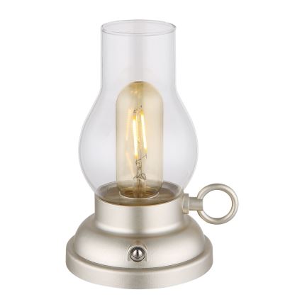 Globo - Candeeiro de mesa tátil LED flexível com regulação LED/1W/3,7V 1200 mAh cromado mate