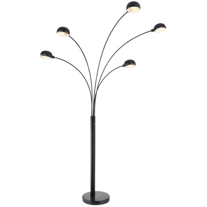 Globo - Candeeiro de chão 5xE14/40W/230V preto