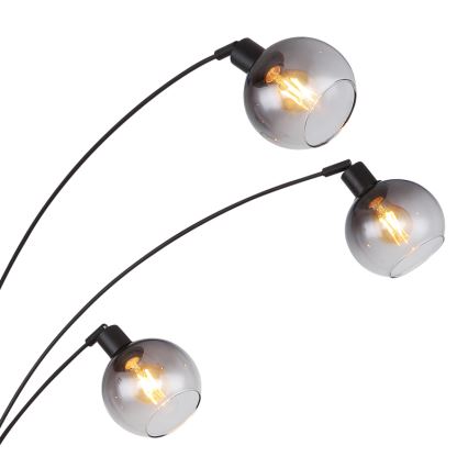 Globo - Candeeiro de chão 5xE27/40W/230V fumado