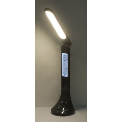 Globo - Candeeiro de mesa LED com regulação e ecrã LED/4W/230V 2200 mAh preto