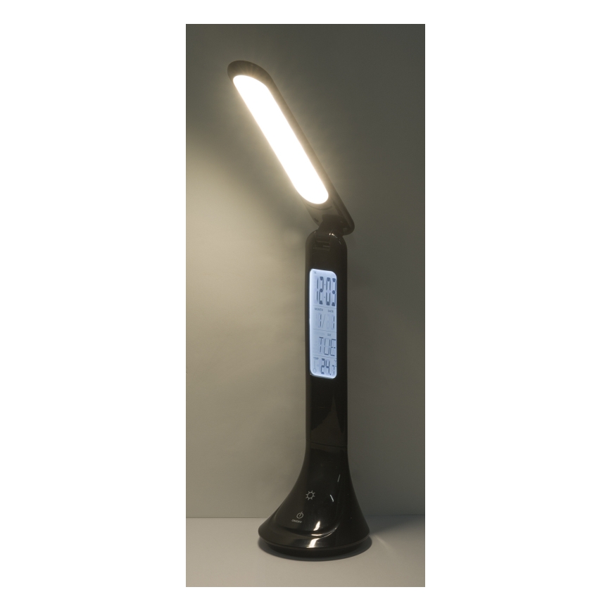 Globo - Candeeiro de mesa LED com regulação e ecrã LED/4W/230V 2200 mAh preto