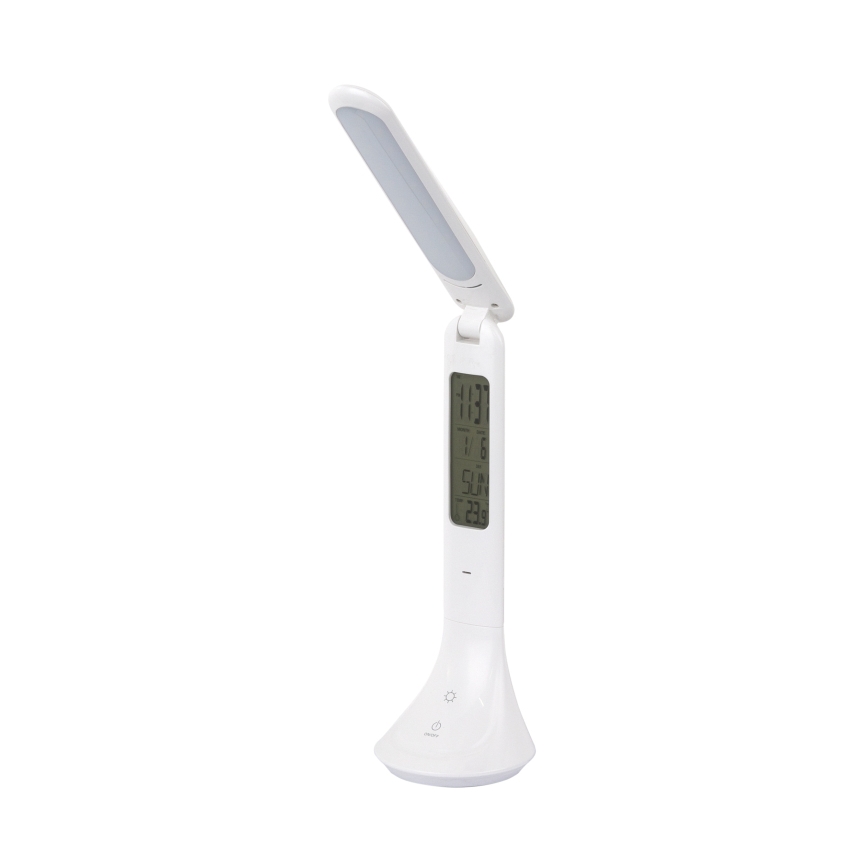 Globo - Candeeiro de mesa LED com regulação e ecrã LED/4W/230V 2200 mAh branco