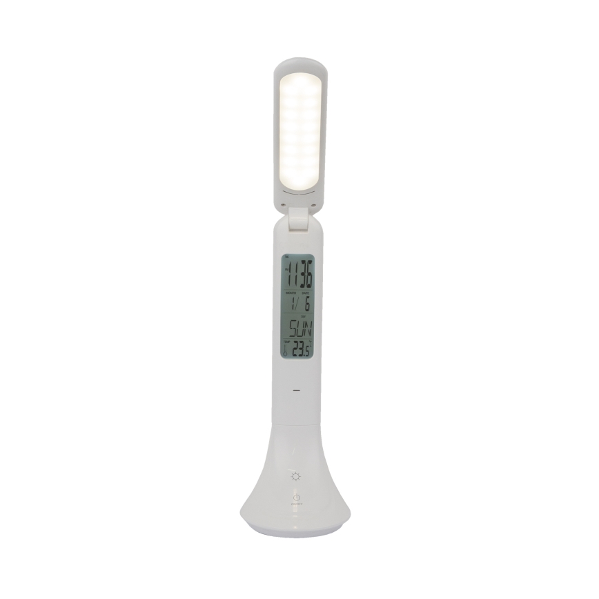 Globo - Candeeiro de mesa LED com regulação e ecrã LED/4W/230V 2200 mAh branco
