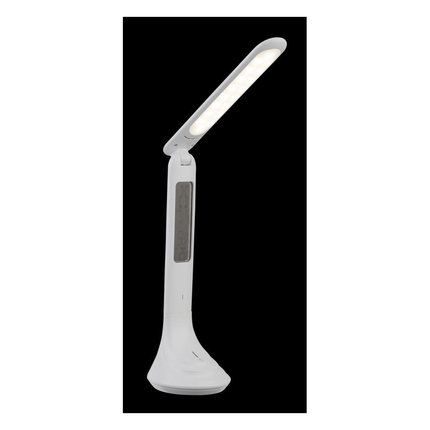 Globo - Candeeiro de mesa LED com regulação e ecrã LED/4W/230V 2200 mAh branco