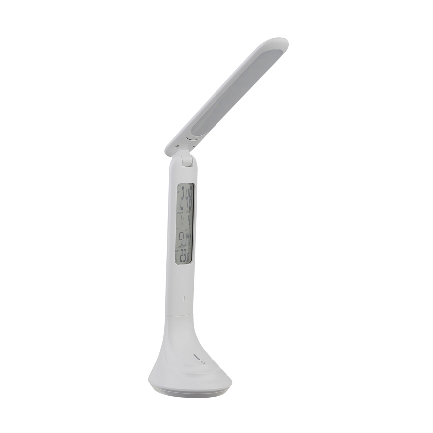 Globo - Lâmpada de mesa recarregável LED regulável com display LED/4W/230V 2200 mAh branca