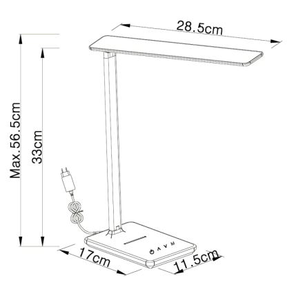 Globo - Candeeiro de mesa fosco LED LED/5W/230V