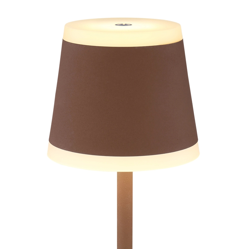 Globo - Candeeiro de mesa tátil LED com regulação LED/4,6W/3,7V 3000K 1800mAh castanho IP54