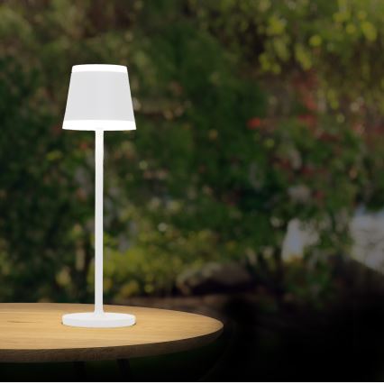 Globo - Candeeiro de mesa tátil LED com regulação LED/4,6W/230V 1800 mAh USB IP54 branco
