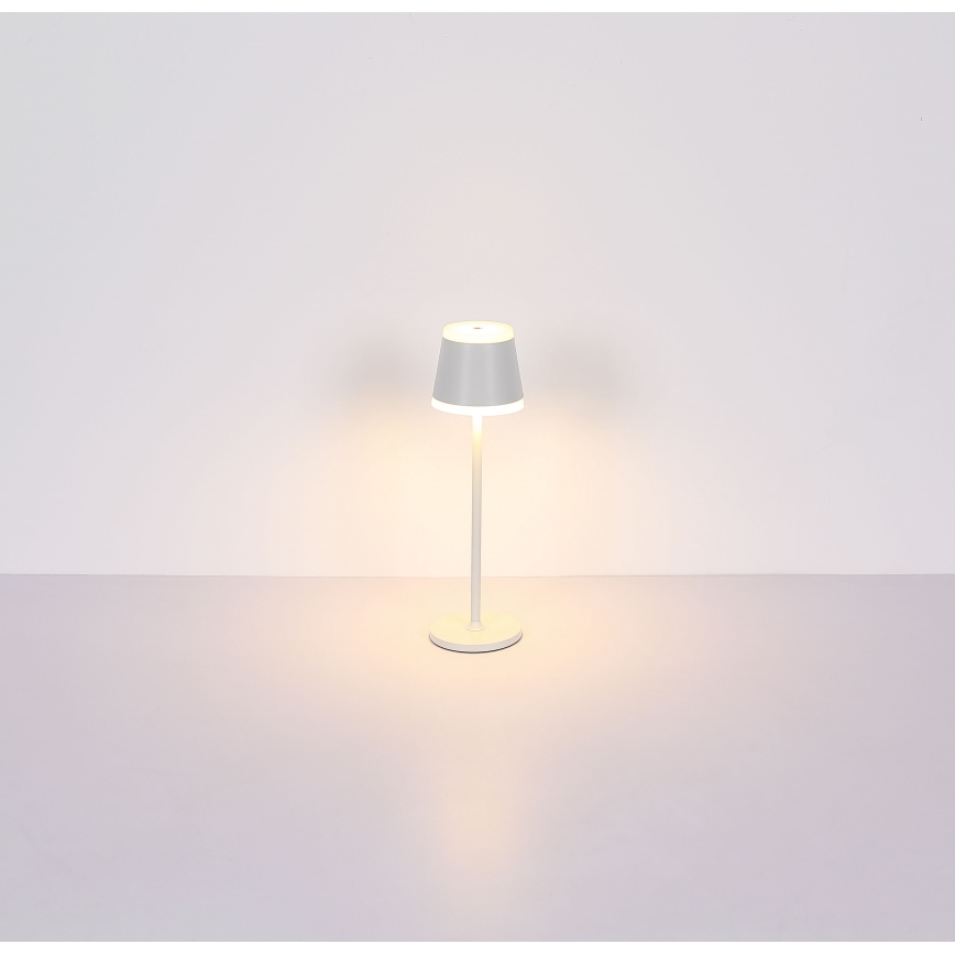 Globo - Candeeiro de mesa tátil LED com regulação LED/4,6W/230V 1800 mAh USB IP54 branco