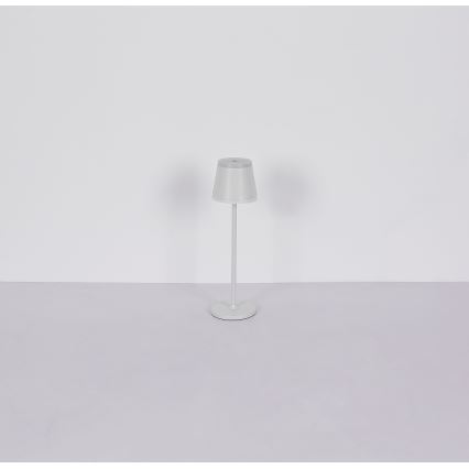 Globo - Lâmpada de mesa recarregável com toque, LED regulável LED/4,6W/230V 1800 mAh USB IP54 branca